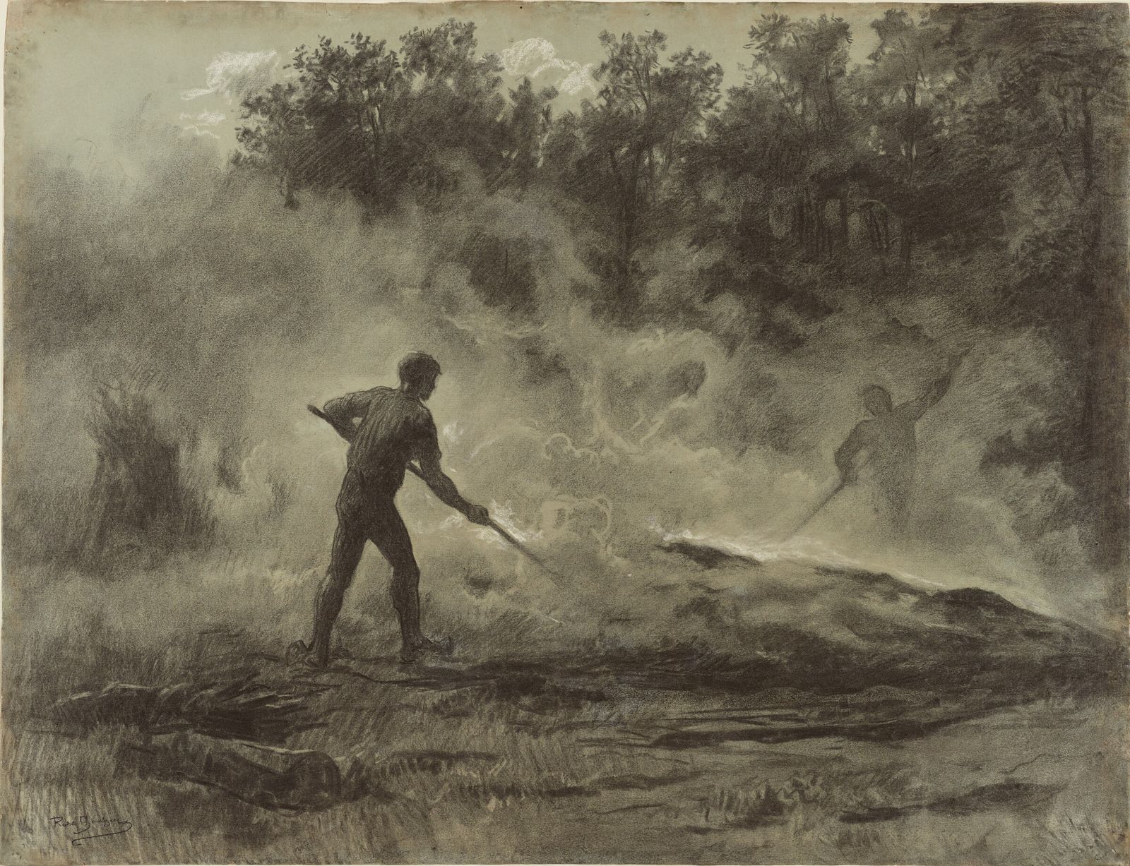 Charcoal burners (Les charbonniers) by Rosa Bonheur
