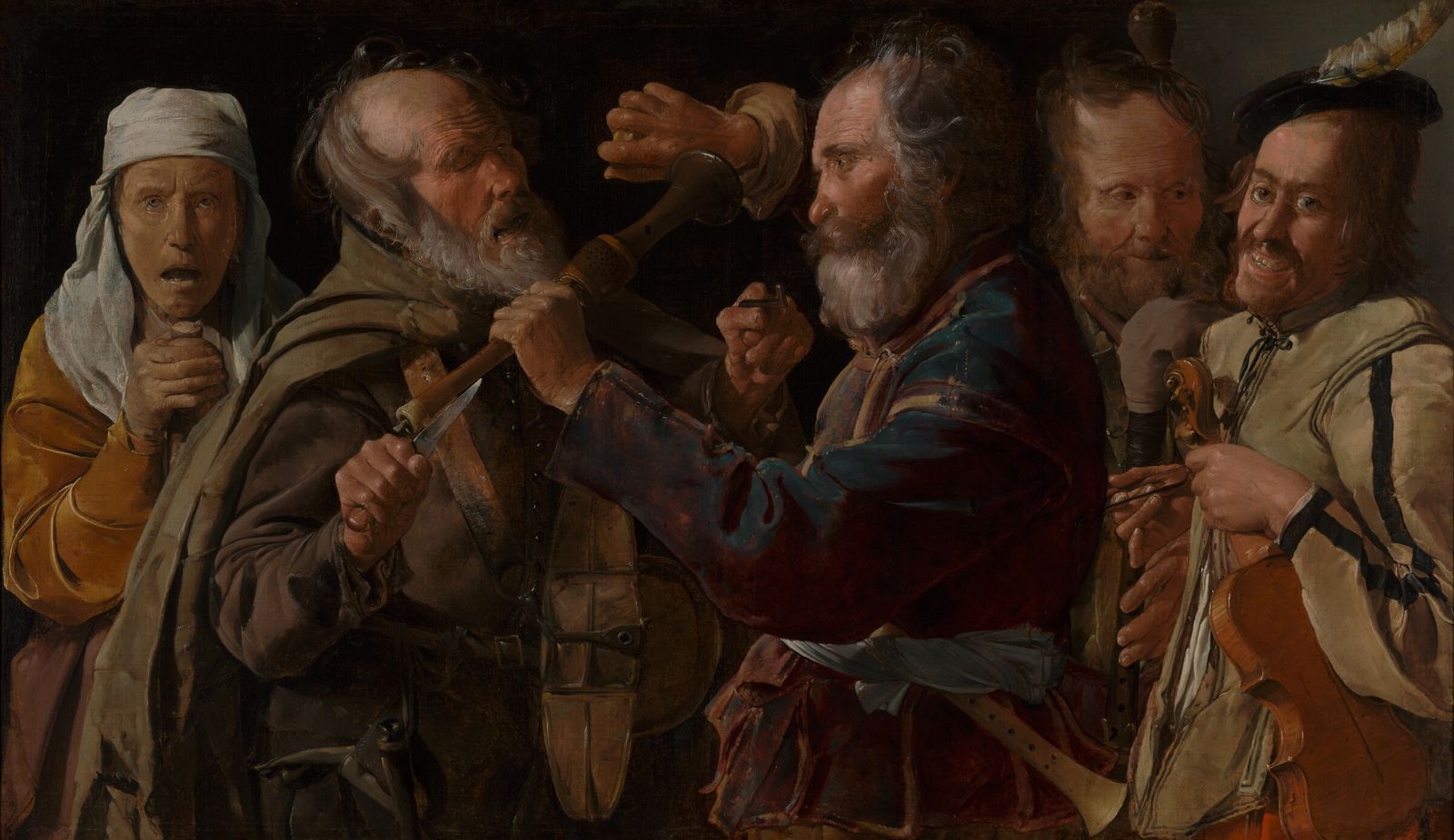 The Musicians' Brawl by Georges de La Tour