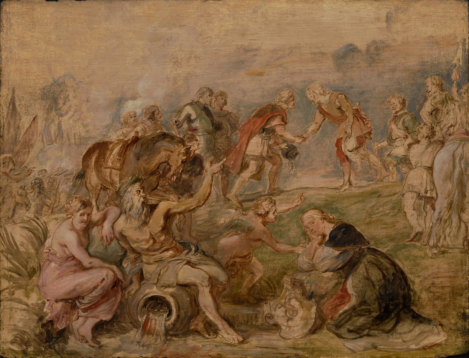 Meeting of King Ferdinand of Hungary and the Cardinal-Infante Ferdinand of Spain at Nördlingen by Peter Paul Rubens