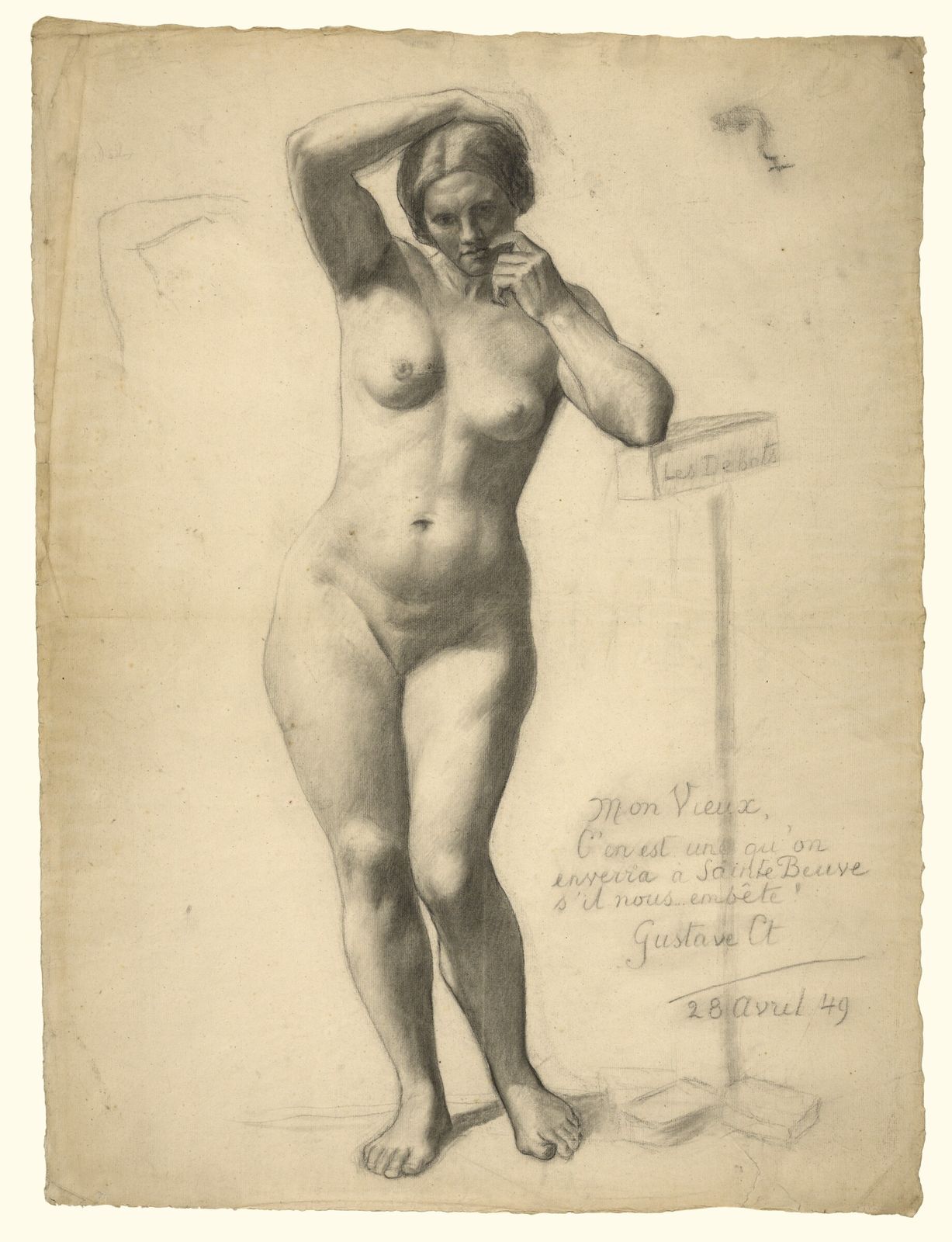 Standing Female Nude by Gustave Courbet
