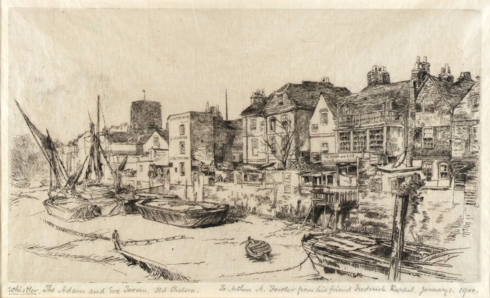 The Adam and Eve Tavern, Old Chelsea by James McNeill Whistler